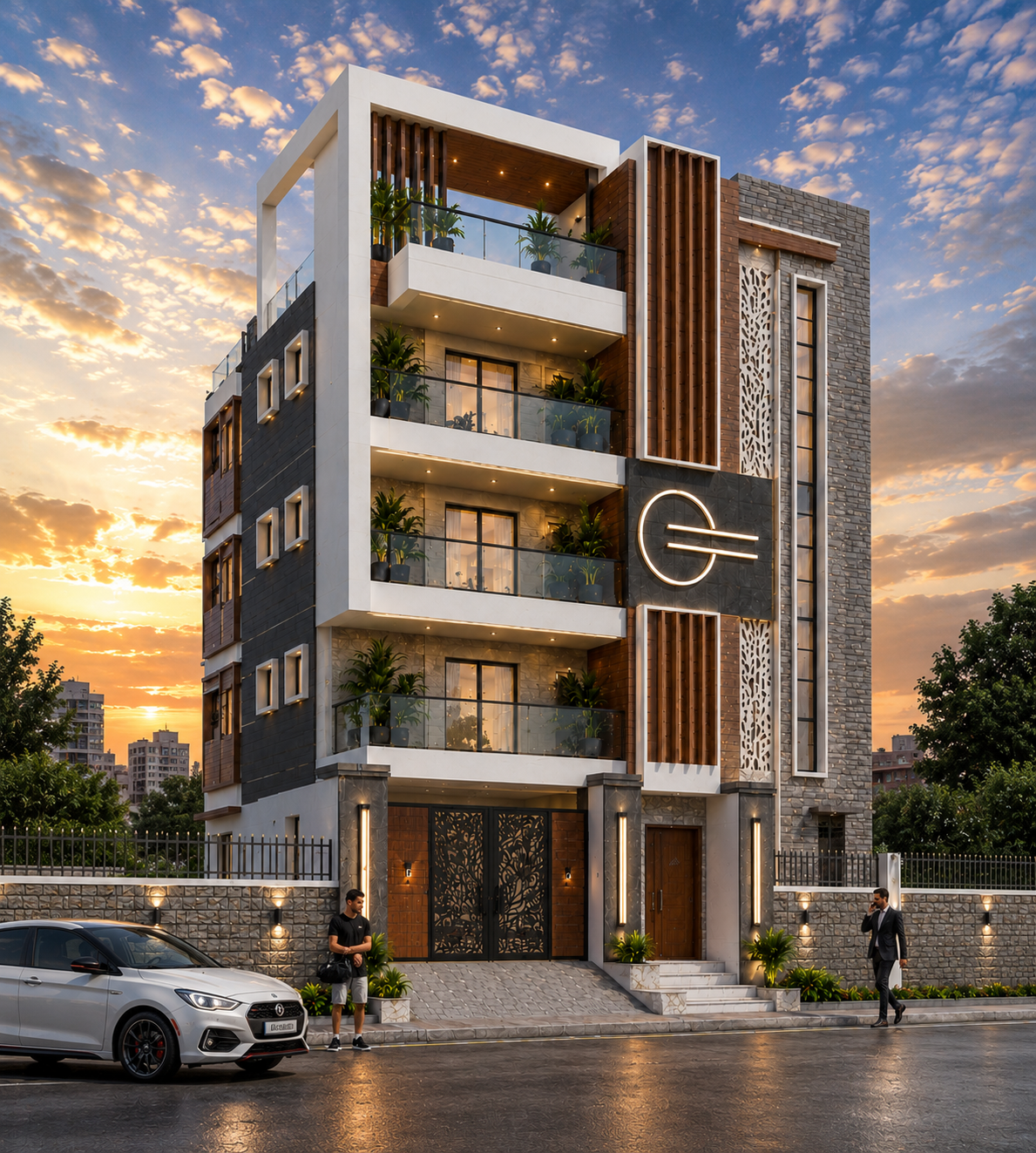 4 Story Building Architecture Design